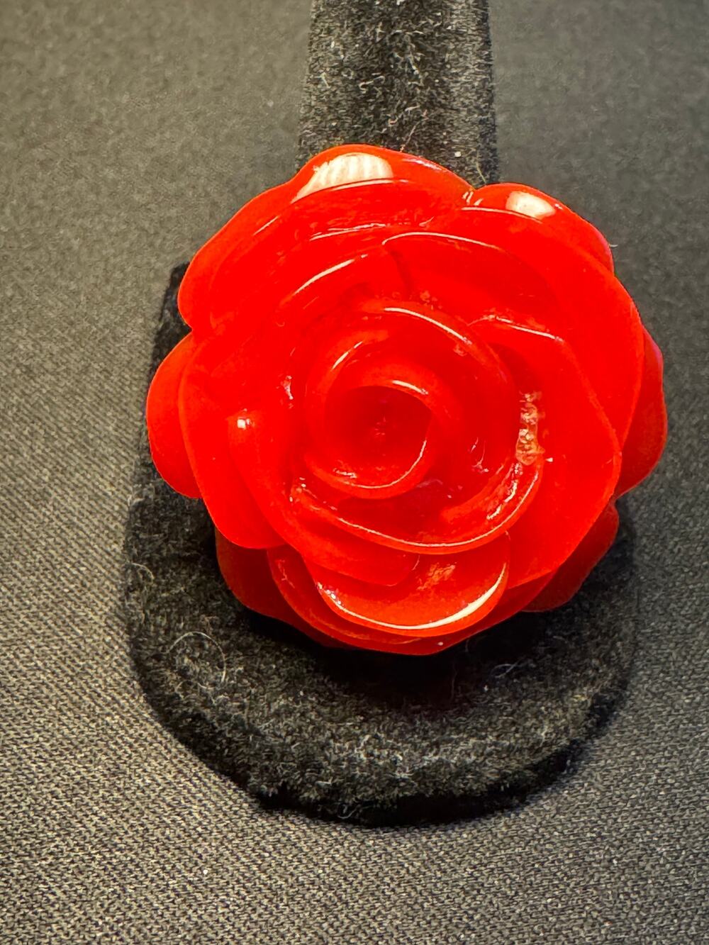 Kenneth J Lane Red Rose Ring Size 8